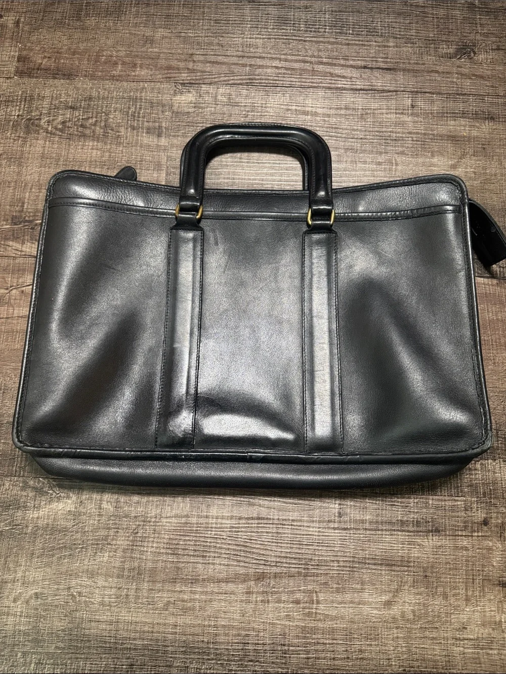Vintage Coach Black Embassy Leather Briefcase